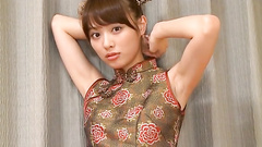 Skinny Japanese girl models her tiny new bra