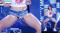 Korean kpop bambino wearing no panties (slow motion)