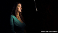 Behind the scenes interview with beautiful brunette Alison Tyler