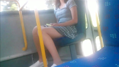 Sexy Teen Legs on bus