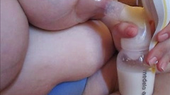 Pumping Milk From My Huge Tits 5ozs Of Breast Milk